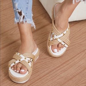 KAYLEEN FOLLOW YOUR HEART ESPADRILLE SLIDES